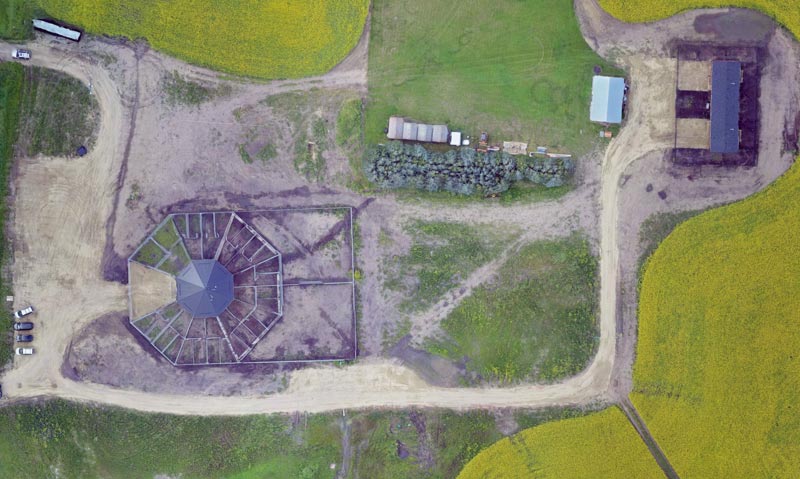 Bird's eye view of 780 Kennels in Parkland County, Alberta. Bird's eye view of 780 Kennels in Parkland County, Alberta.